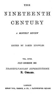 Transylvanian Superstitions
From: The Nineteenth Century (Vol. 18), London, July-December 1885, pp. 130-150 book cover