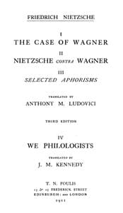 The Case of Wagner
Complete Works, Volume 8