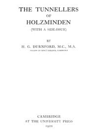 The Tunnellers of Holzminden (with a side-issue)
