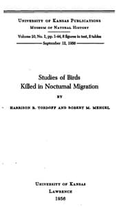 Studies of Birds Killed in Nocturnal Migration