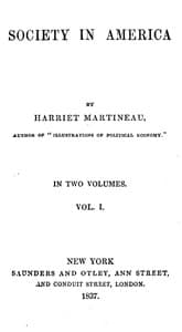 Society in America, Volume 1 (of 2)