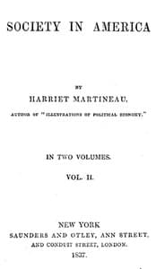 Society in America, Volume 2 (of 2) book cover