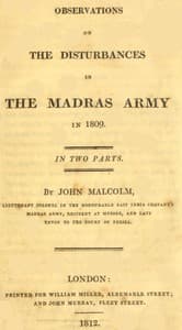 Observations on the Disturbances in the Madras Army in 1809