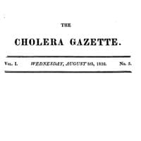 The Cholera Gazette, Vol. I. No. 5. Wednesday, August 8th, 1832.
