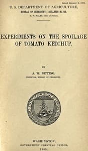 Experiments on the Spoilage of Tomato Ketchup book cover