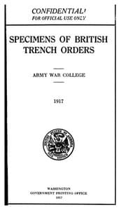 Specimens of British Trench Orders book cover