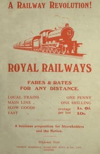 Royal Railways with Uniform Rates
A proposal for amalgamation of Railways with the General Post Office and adoption of uniform fares and rates for any distance
