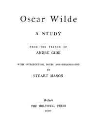 Oscar Wilde, a study book cover