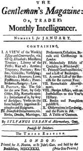 The Gentleman's Magazine, January 1731
Or, Trader's Monthly Intelligencer