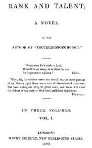 Rank and Talent; A Novel, Vol. 1 (of 3)