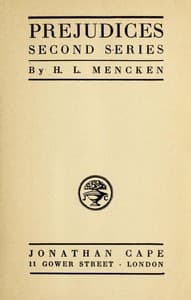 Prejudices, second series book cover