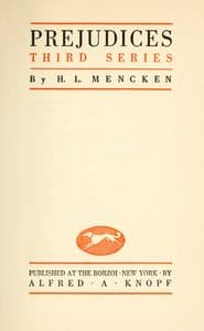 Prejudices, third series