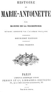 Histoire de Marie-Antoinette, Volume 1 (of 2) book cover