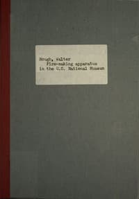 Fire-making Apparatus in the U. S. National Museum book cover