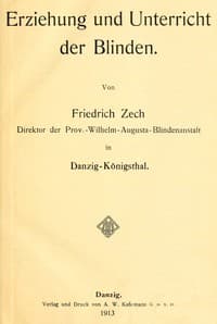 Erziehung und Unterricht der Blinden book cover