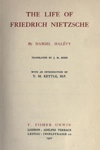 The life of Friedrich Nietzsche book cover