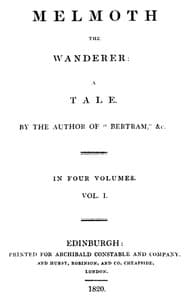 Melmoth the Wanderer, Vol. 1 book cover