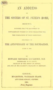 An Address to the Sisters of St. Peter's Home, Brompton