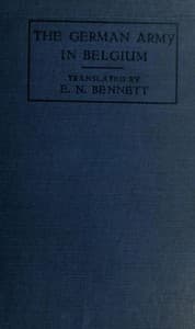 The German Army in Belgium, the White Book of May 1915