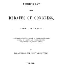 Abridgment of the Debates of Congress, from 1789 to 1856, Vol. 3 (of 16) book cover