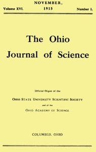 The Ohio Journal of Science, Vol. XVI, No. 1, November 1915 book cover