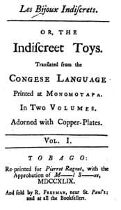 Les Bijoux Indiscrets, or, The Indiscreet Toys book cover