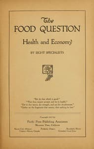 The Food Question: Health and Economy