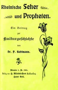 Rheinische Seher und Propheten: Ein Beitrag zur Kulturgeschichte