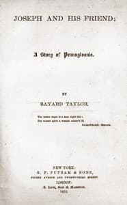 Joseph and His Friend: A Story of Pennsylvania