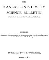 The Kansas University Science Bulletin, Vol. I, No. 2, February, 1902 book cover