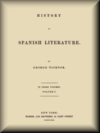 History of Spanish Literature, vol. 1 (of 3)