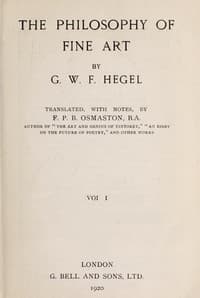 The Philosophy of Fine Art, volume 1 (of 4)
Hegel's Aesthetik