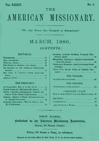 The American Missionary — Volume 34, No. 3, March, 1880 book cover
