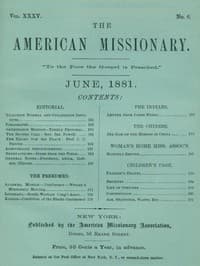 The American Missionary — Volume 35, No. 6, June, 1881 book cover