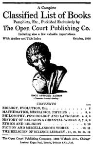 A Complete Classified List of Books, Pamphlets, Etc., Published Exclusively by The Open Court Publishing Co. book cover