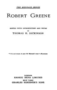 Robert Greene: [Six Plays] book cover