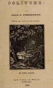 Solitude
With the Life of the Author. In Two Parts