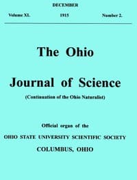 The Ohio Journal of Science. Vol. XVI., No. 2 (December, 1915) book cover