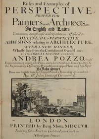 Rules and Examples of Perspective proper for Painters and Architects, etc.
In English and Latin: Containing a most easie and expeditious method to delineate in perspective all designs relating to architecture