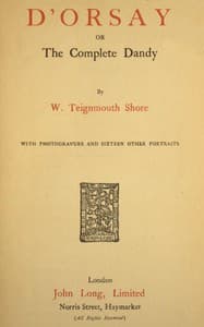 D'Orsay; or, The complete dandy book cover