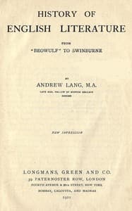 History of English Literature from "Beowulf" to Swinburne