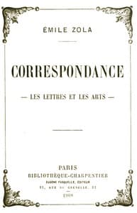 Correspondance: Les lettres et les arts