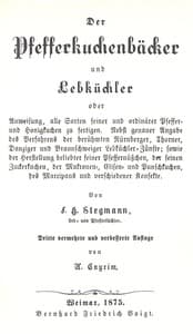 Der Pfefferkuchenbäcker und Lebküchler