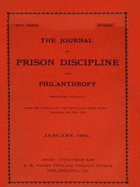 The Journal of Prison Discipline and Philanthropy (New Series, No. 40, January 1901) book cover