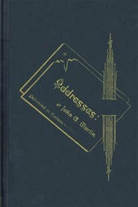 Addresses: by John A. Martin. Delivered in Kansas. book cover