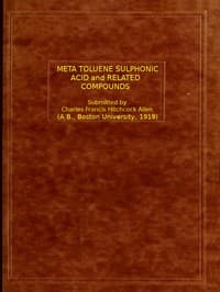 Meta toluene sulphonic acid and related compounds book cover