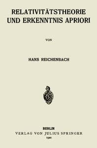 Relativitätstheorie und Erkenntnis Apriori