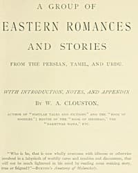 A Group of Eastern Romances and Stories from the Persian, Tamil and Urdu