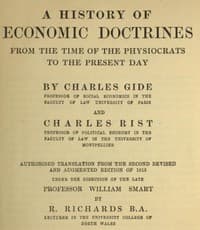 A History of Economic Doctrines
from the time of the physiocrats to the present day