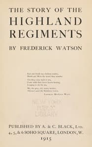 The Story of the Highland Regiments